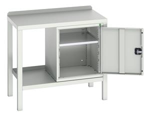 Verso Welded Work Benches for production areas Verso 1000x910 Static Work Bench S 1 x Cupboard